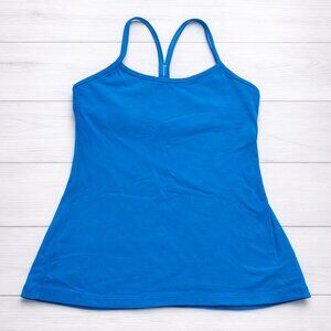 LULULEMON POWER Y TANK BLUE SIZE 8